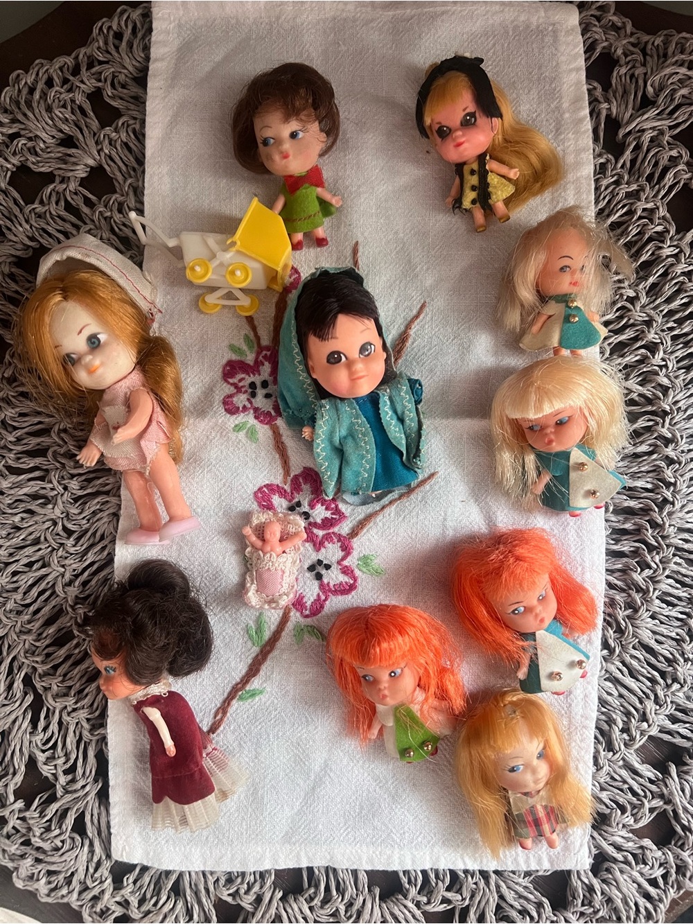 Vintage Lot 1960s Mattel Liddle Kiddles dolls Florence Niddle Kologne Storybook